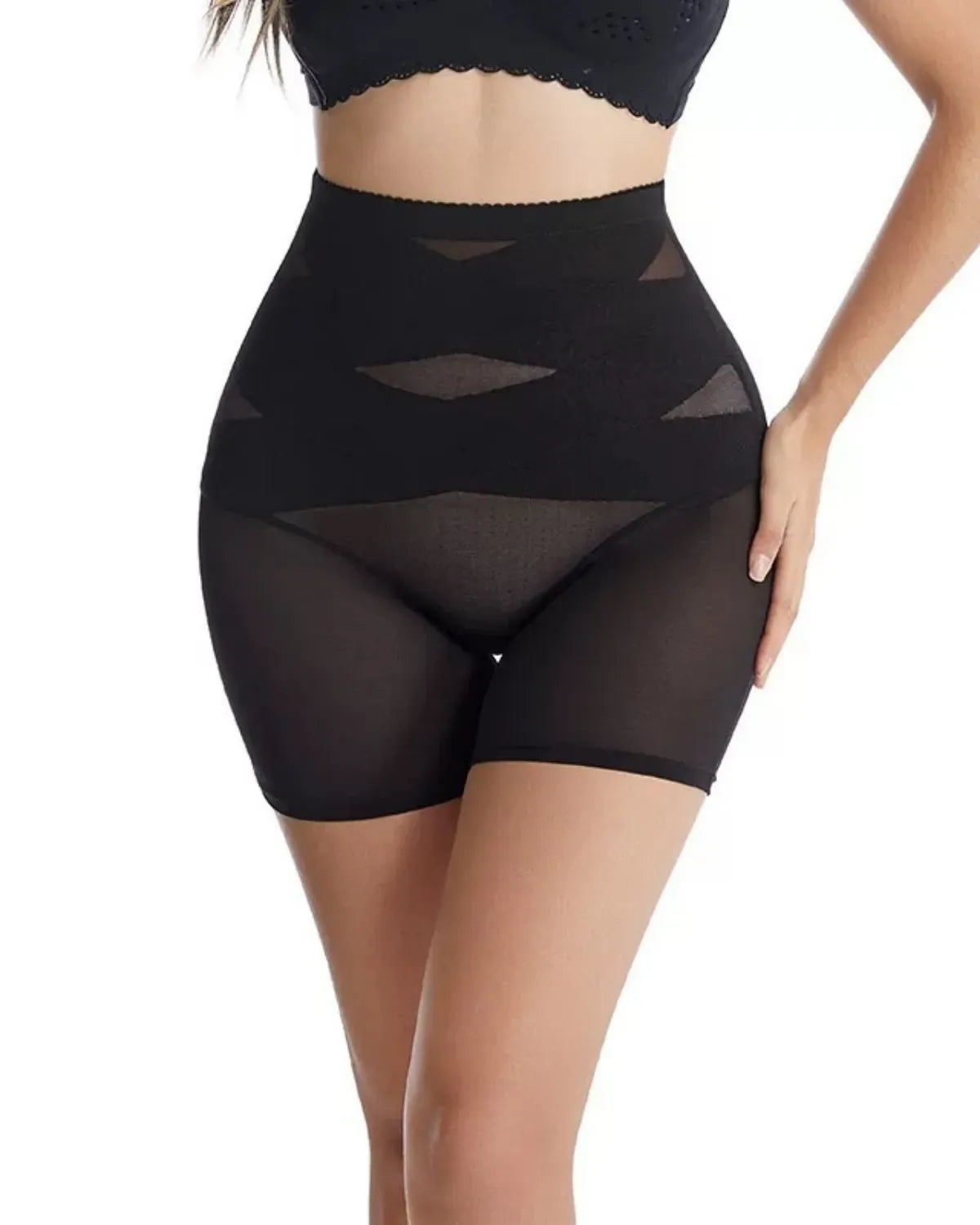 Cavendier Silueta Nude — Faja de Tiro Alto Transparencia Suave